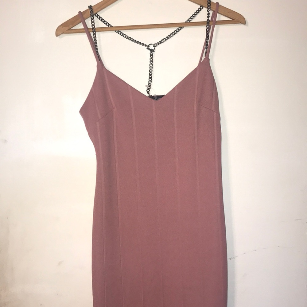 Pink mini dress